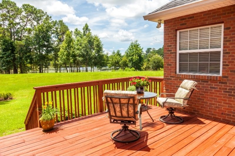 bright and relaxing residential deck area Central Coast