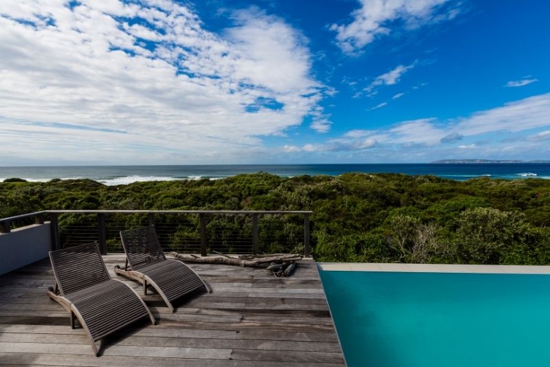 breath taking view pool with timber decking materials