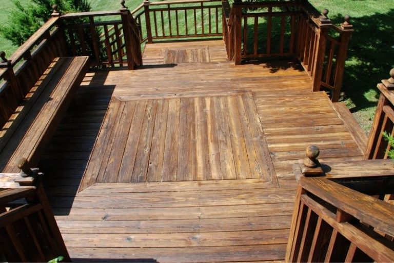 decking on a sloped terrain