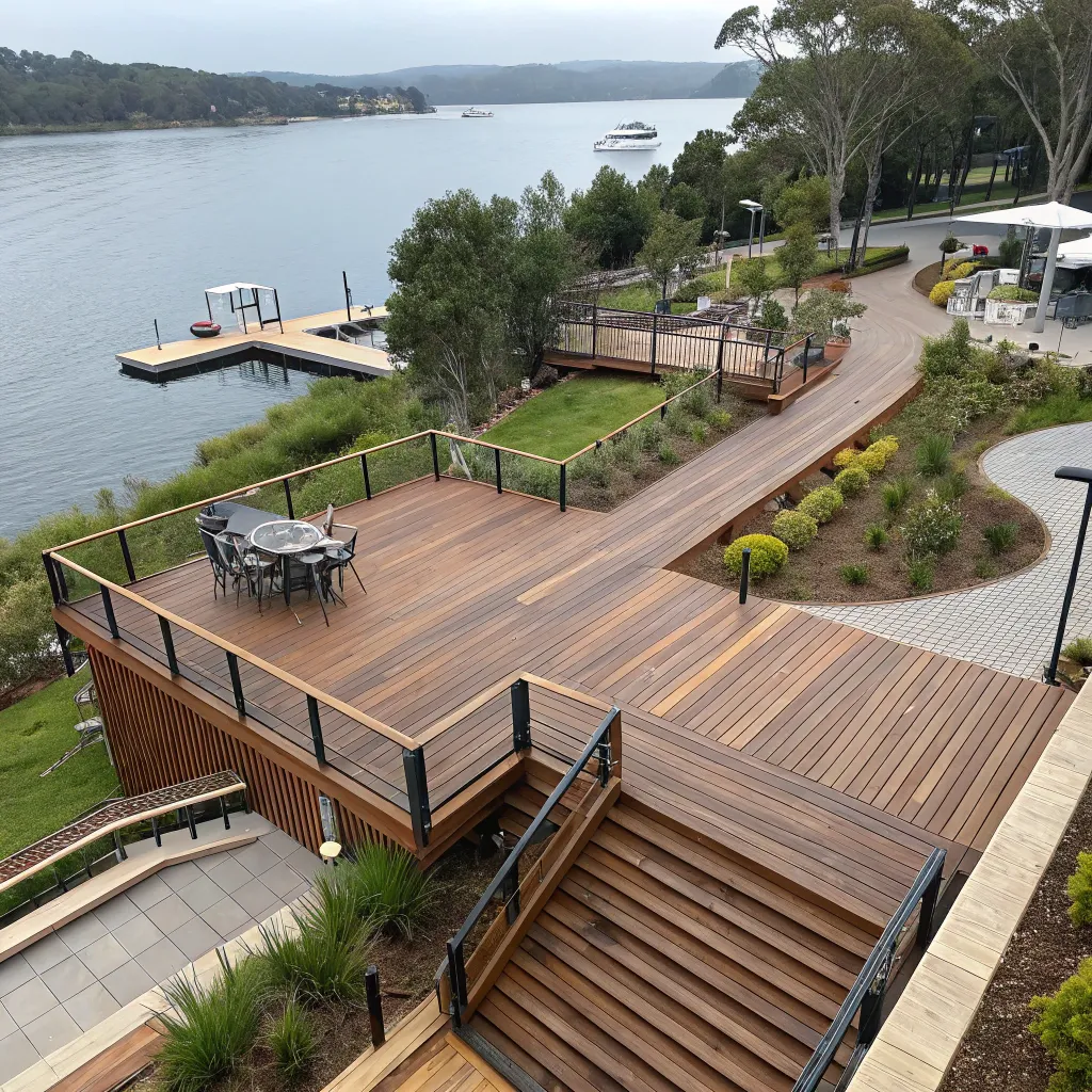 Modern timber deck on an Australian Central Coast home