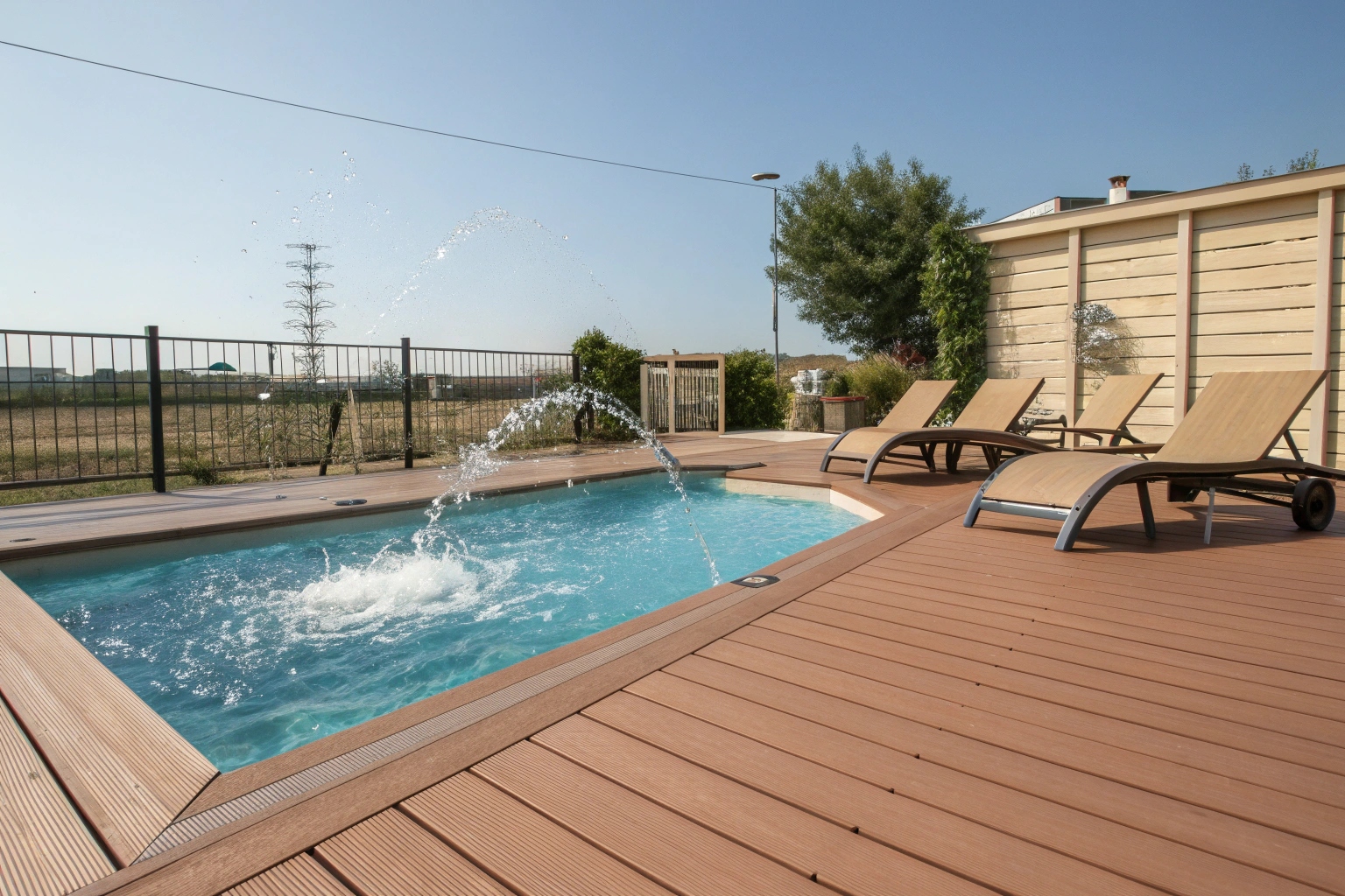 ModWood Sahara composite pool deck installation on Central Coast with water resistance