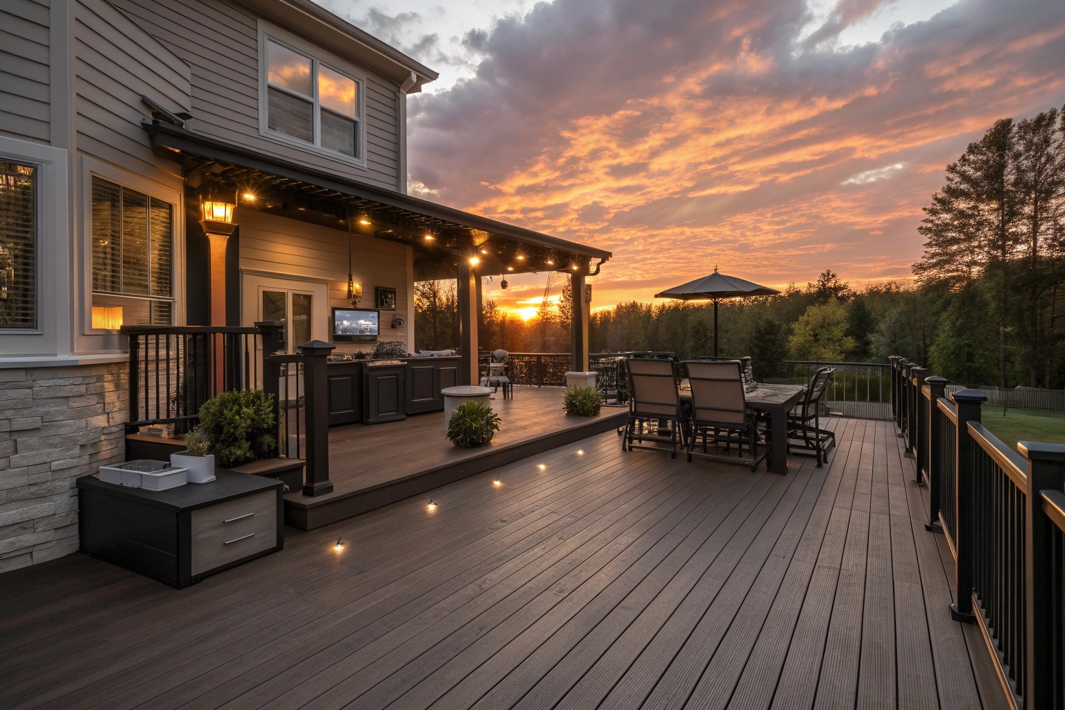 Low-maintenance ModWood Blackbean composite deck for Central Coast outdoor entertaining